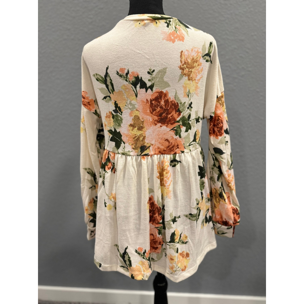 White Birch Women's Floral Peplum Top | Sz X-Large | NWOT - Picture 6 of 12